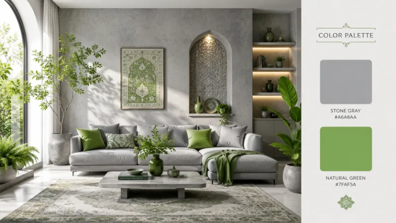 سبز-طبیعی-و-طوسی-مکلمل-رنگ-طوسی-برای-دکوراسیون-1